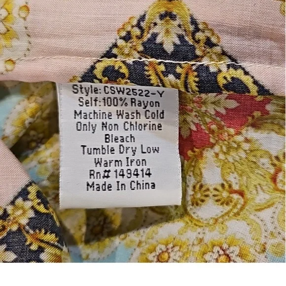 Johnny Was Japer Lace Up Maxi Kaftan Dress In Multi S/M - Picture 9 of 13